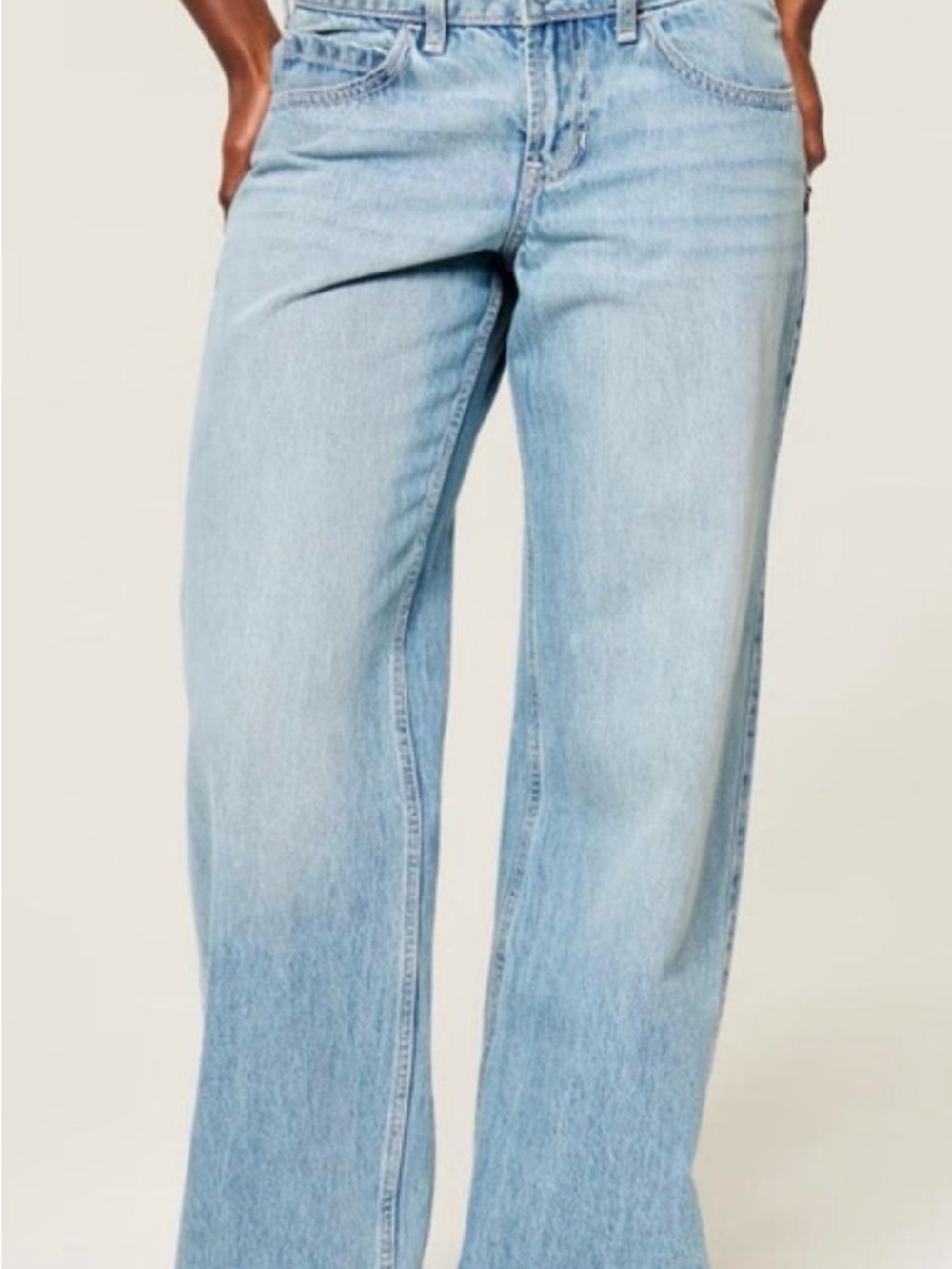Hollister Light Blue Wide-Leg Jeans